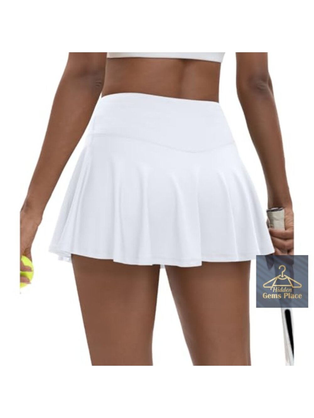 Pleated Tennis Skirt with Pockets High Waisted Skort Built-in Shorts